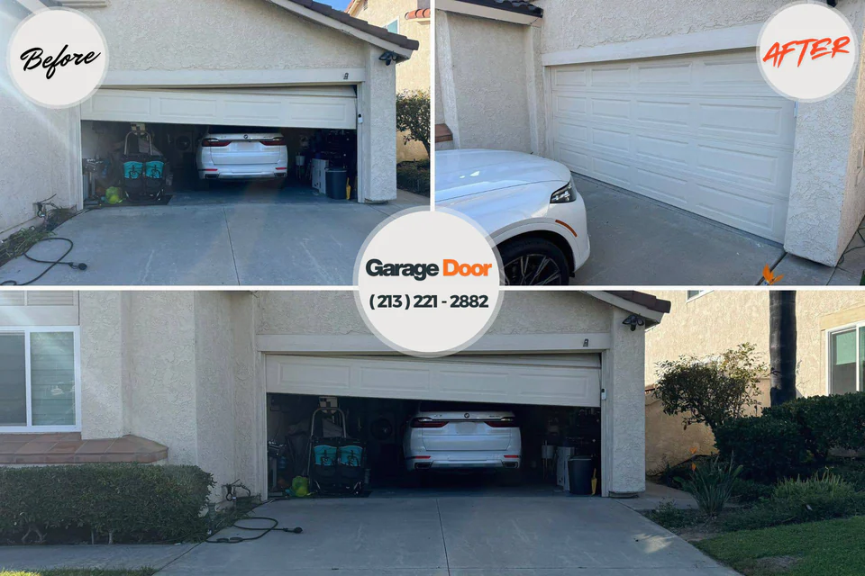Before and after: garage door repair Grand Forks AFB, ND
